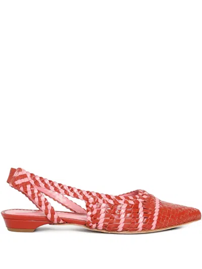 Sarah Chofakian Praliné Woven Pumps In Multi