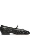 Sarah Chofakian Pritzker Woven Ballet Flats In Black