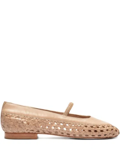 Sarah Chofakian Pritzker Woven Ballet Flats In Brown