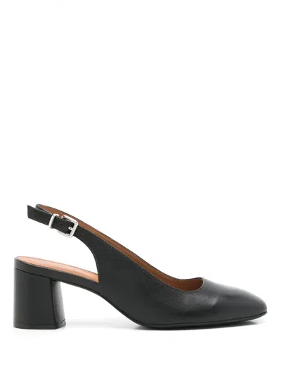 Sarah Chofakian Quartier 40mm Leather Pumps In Black