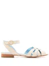 Sarah Chofakian Rasteira Matisse Flat Leather Sandals In White