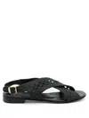 Sarah Chofakian Rasteria Open-toe Sandals In Black
