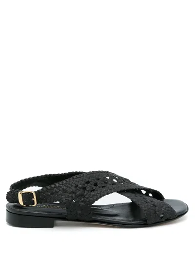 Sarah Chofakian Rasteria Open-toe Sandals In Black
