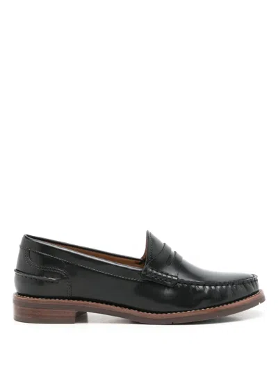 Sarah Chofakian Rive Gauche Leather Loafers In Black