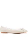 Sarah Chofakian Sarita Mesh Ballerina Shoes In Neutrals