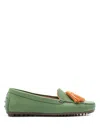 Sarah Chofakian Severine Tasseled Loafers In Green