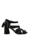 Sarah Chofakian Taylor 65mm Cone-heeled Sandals In Black