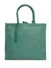 Sarah Chofakian Tresse Woven Leather Tote Bag In Grün
