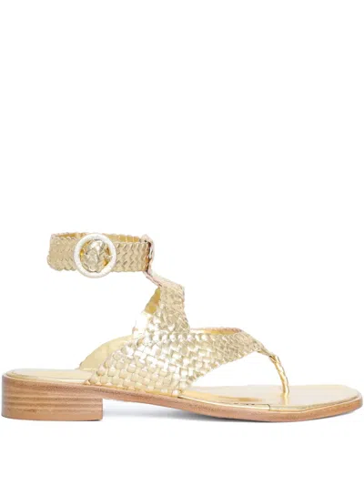 Sarah Chofakian Truffle Sandals In Gold