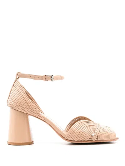 Sarah Chofakian Twiggy 80mm Strappy Sandals In Neutrals