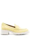Sarah Chofakian Ully 50mm Round-toe Loafers In Green
