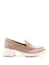 Sarah Chofakian Ully Leather Loafers In Neutrals