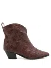 Sarah Chofakian Valentina Woven 55mm Boots In Brown