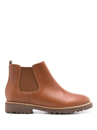 Sarah Chofakian Vendome Leather Chelsea Boots In Brown