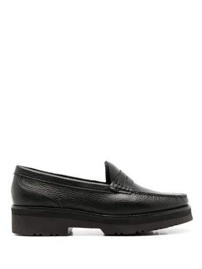 Sarah Chofakian Verona Leather Loafers In Black
