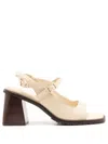 Sarah Chofakian Vik 70mm Slingback Leather Sandals In White