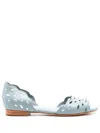 Sarah Chofakian Vivienne Perforated-detail Sandals In Blue