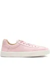 Sarah Chofakian White Light Leather Sneakers In Pink