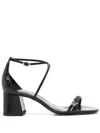 Sarah Chofakian Windsor 40mm Strappy Sandals In Black