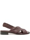 Sarah Chofakian Woven Colonel Slides In Multi