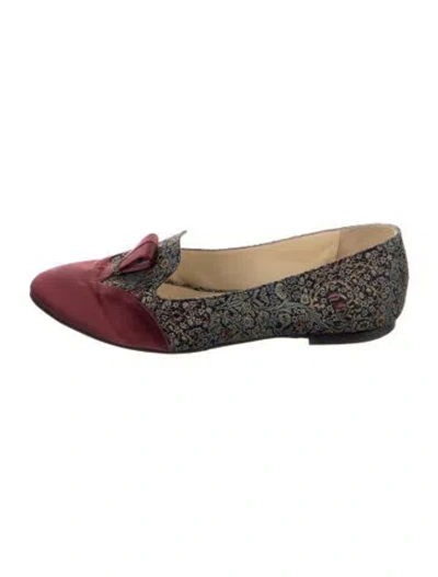 Pre-owned Sarah Flint Canvas Floral Print Loafers In Multicolor