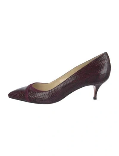 Pre-owned Sarah Flint Embossed Leather Pumps In Multi