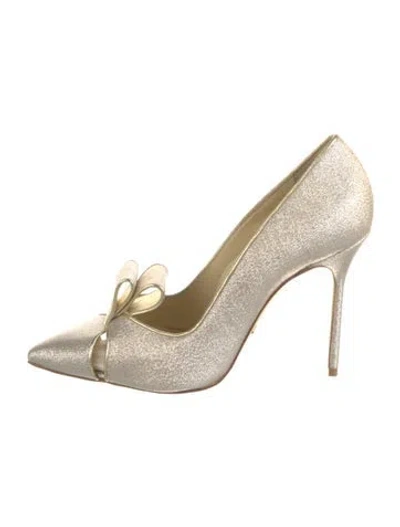 Pre-owned Sarah Flint Glitter Bow Accents Pumps