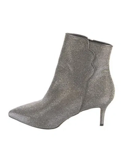 Pre-owned Sarah Flint Glitter Glitter Accents Boots In Silver