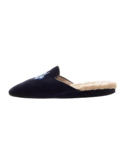 Pre-owned Sarah Flint Graphic Print Slippers In Blue