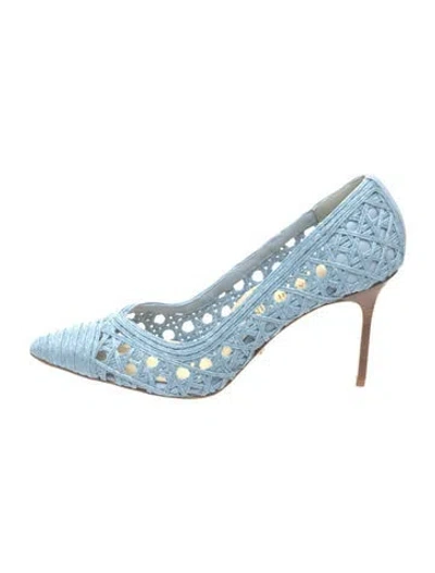 Pre-owned Sarah Flint Lace Pattern Pumps In Blue