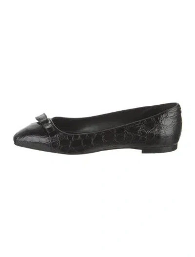 Pre-owned Sarah Flint Leather Ballet Flats In Black