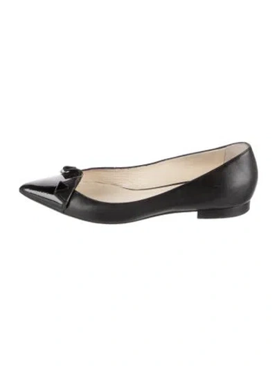 Pre-owned Sarah Flint Leather Ballet Flats In Black