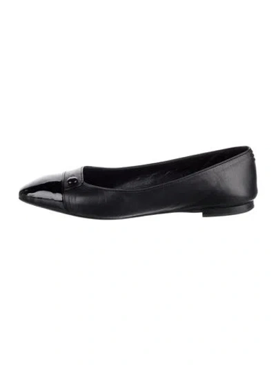 Pre-owned Sarah Flint Leather Ballet Flats In Black