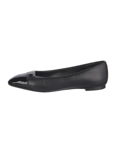 Pre-owned Sarah Flint Leather Ballet Flats In Black