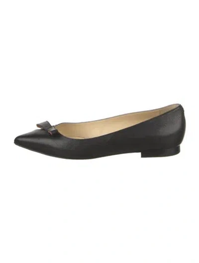 Pre-owned Sarah Flint Leather Ballet Flats In Black