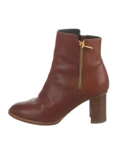 Pre-owned Sarah Flint Leather Boots In Brown