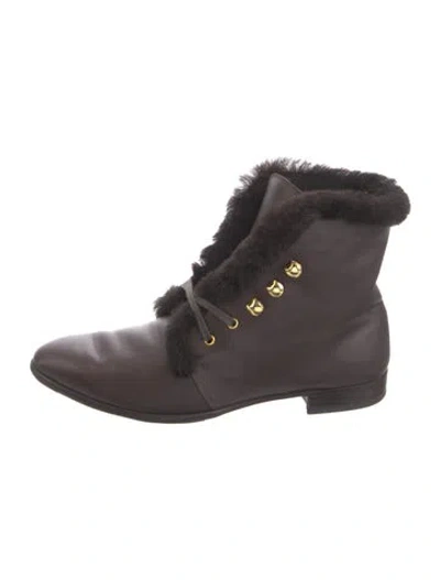 Pre-owned Sarah Flint Leather Boots In Brown