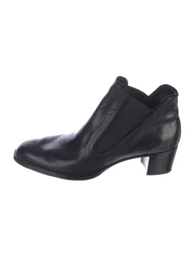 Pre-owned Sarah Flint Leather Chelsea Boots In Black