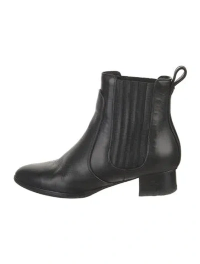 Pre-owned Sarah Flint Leather Chelsea Boots In Black