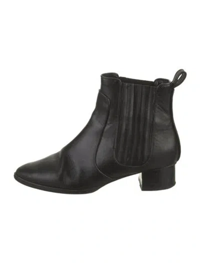 Pre-owned Sarah Flint Leather Chelsea Boots In Black