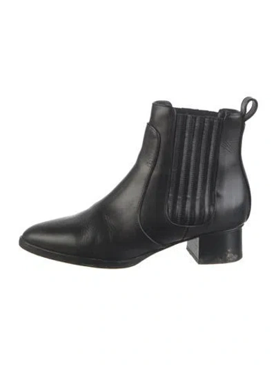 Pre-owned Sarah Flint Leather Chelsea Boots In Black