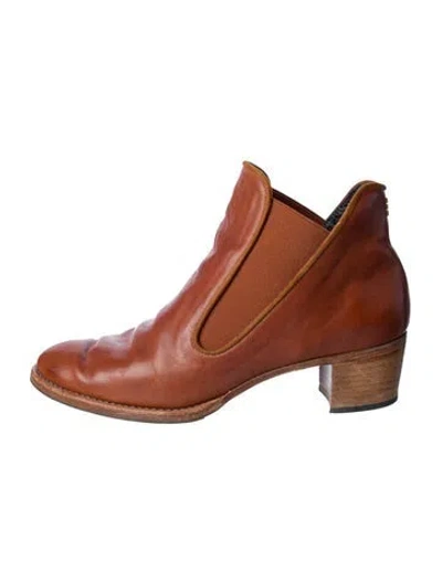 Pre-owned Sarah Flint Leather Chelsea Boots In Brown