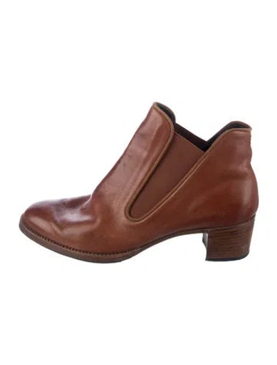 Pre-owned Sarah Flint Leather Chelsea Boots In Brown