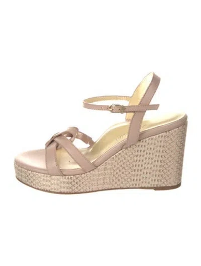 Pre-owned Sarah Flint Leather Espadrilles In Pink