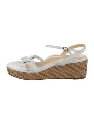 Pre-owned Sarah Flint Leather Espadrilles In White