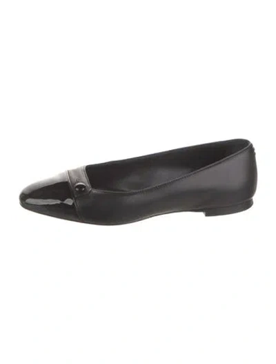 Pre-owned Sarah Flint Leather Flats In Black