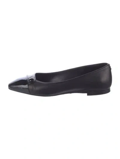 Pre-owned Sarah Flint Leather Flats In Black