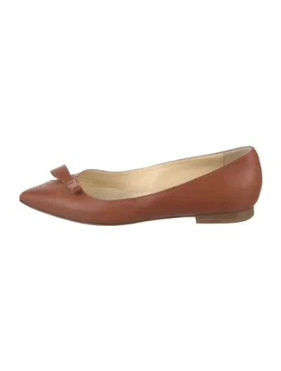 Pre-owned Sarah Flint Leather Flats In Brown