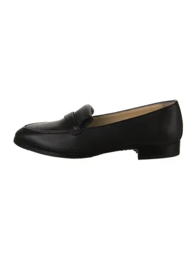 Pre-owned Sarah Flint Leather Loafers In Black