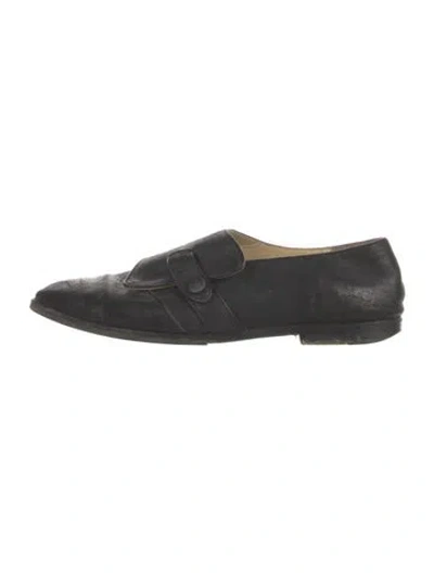 Pre-owned Sarah Flint Leather Loafers In Black